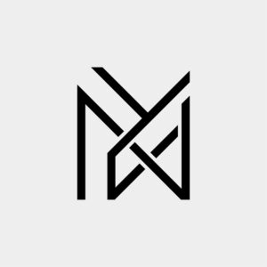 MY or YM minimalist logo